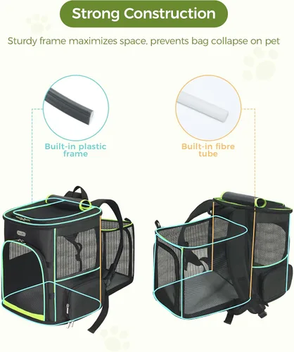 Miniatura 9 de BAGLHER Bolsa de viaje retráctil para mascotas, mochila retráctil para suministros para mascotas
