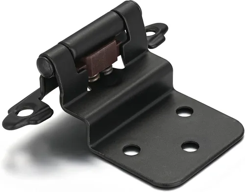 Miniatura 18 de 4 Pack (2 Pares) Bisagras de cierre automático de latón antiguo para puerta de gabinete de cocina, 1/2" de superposición (variable) Bisagras