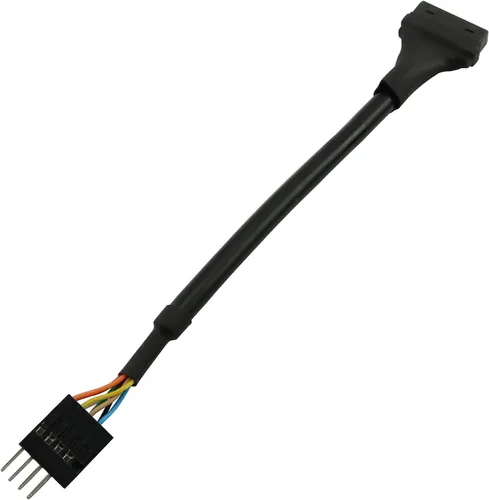 Miniatura 5 de 2 unids USB 3.0 20 pin hembra a USB 2.0 9-pin macho placa madre adaptador convertidor cable