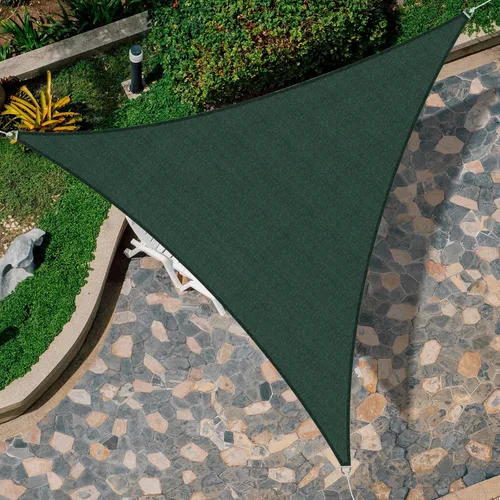 Miniatura 13 de Toldo Vela Triangular de Sombra 2'x2'x2' Toldo Resistente a los Rayos UV Cubierta para Patio Exterior Pérgola Patio Trasero Terraza Jardín Porche