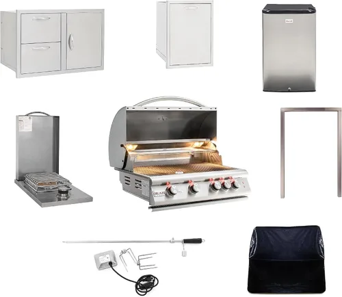 Miniatura 13 de Paquete de parrilla de gas Blaze BBQ para exterior de 32” LTE con parrilla de gas incorporada, parrilla de gas LTE, quemador de gas LTE, puerta