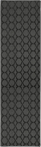 Miniatura 150 de Garland Rug Sparta - Alfombra antideslizante de polipropileno de 2 pies x 12 pies, color negro, ideal para salas de estar y pasillos, elegante