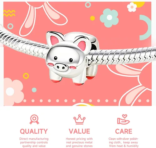 Miniatura 2 de NUJIFFY Cuentas de plata de ley 925 para pulseras y collares, cuentas de cristal para hermana de pasaporte de avión, pulseras de ángulo de corazón