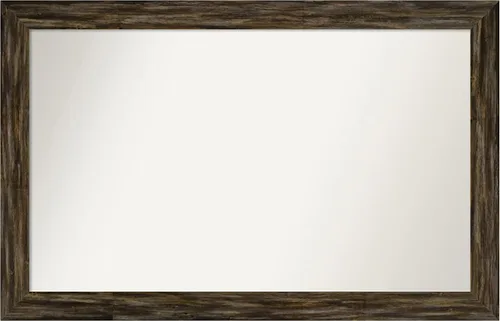 Miniatura 106 de Amanti Art Espejo de baño marrón para sobre el fregadero, 25 x 25 pulgadas, hecho a medida, espejo de tocador cuadrado marrón medio, marco de madera