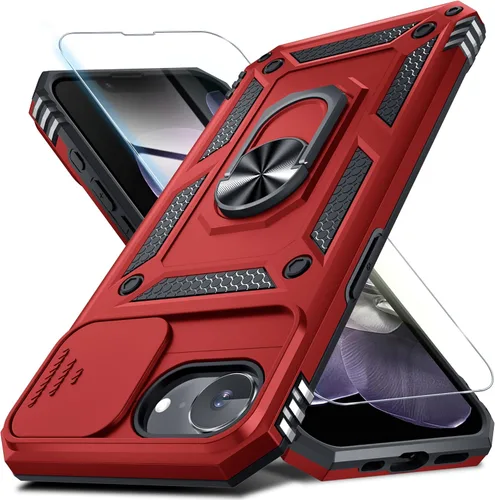 Miniatura 57 de Janmitta - Funda para iPhone 14 Pro con cubierta deslizante para lente de cámara incorporada + protector de pantalla, funda de cuerpo completo