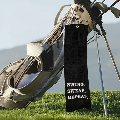 Miniatura 3 de Toalla de golf divertida, Best PAPA by Par, regalos de golf para hombres, accesorios de golf para hombres, toallas bordadas para bolsas con clip