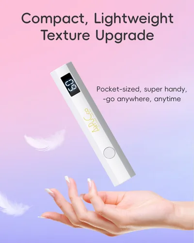 Miniatura 3 de Luz UV de mano para uñas de gel - Secador de esmalte de gel de mano inalámbrico, mini lámpara de uñas, 2 modos de temporizador y carga rápida USB-C