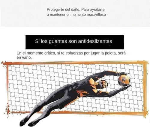 Miniatura 5 de Guantes de portero de fútbol, guantes de entrenamiento de portero, agarre fuerte, antideslizantes y transpirables para adultos y niños