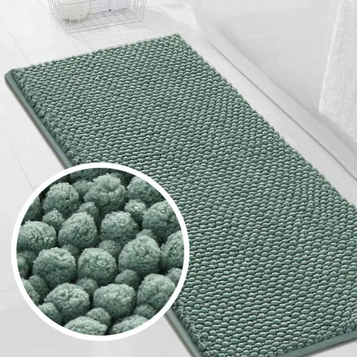 Miniatura 38 de Turquoize Alfombras de baño de felpilla antideslizante para baño, 17 x 24 pulgadas, extra suaves y absorbentes, lavables a máquina, perfectas