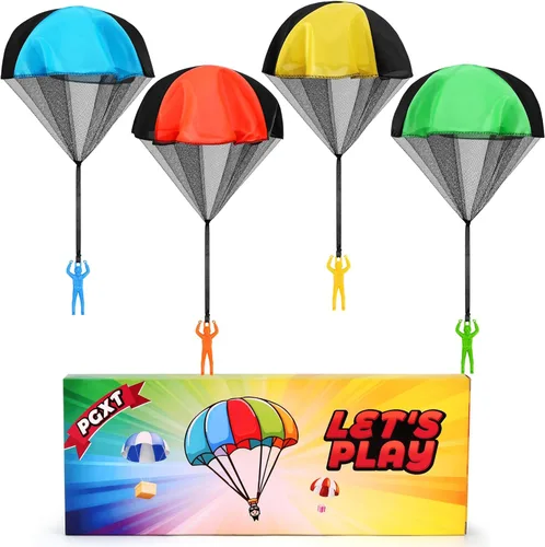 Juguete de paracaídas para niños, juguetes al aire libre, paracaídas voladoras, juguetes interiores y exteriores para niños o 3, 4, 5, 6, 7, 8, 9,