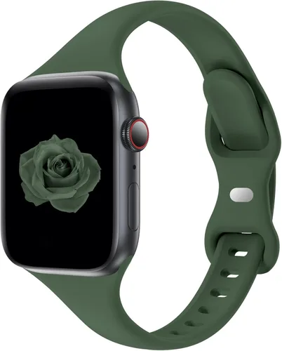 Miniatura 30 de Acrbiutu - Correas compatibles con Apple Watch de 38, 40, 41, 42, 44, 45, 46 y 49 mm, delgada, de silicona, para iWatch serie Ultra, 10, 9, 8, 7, 6