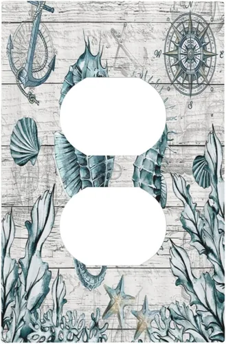 Miniatura 123 de Divertidas Cubiertas de Interruptor de Luz de Tiburón Azul del Océano Mujer Nadando 1 Gang Placa de Pared de Palanca Individual Cubierta Decorativa