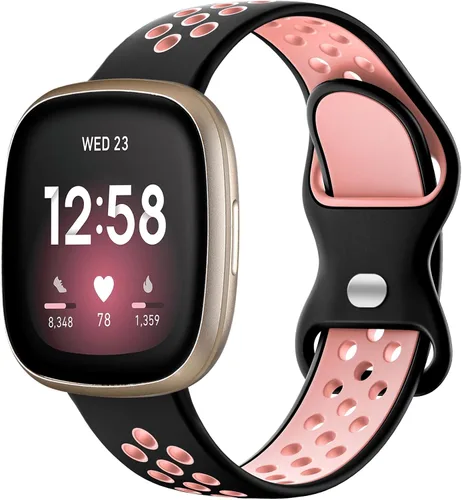 Miniatura 19 de Maledan Correas deportivas transpirables para Fitbit Versa 3/4, Sense/Sense 2, correas de repuesto para hombres y mujeres, accesorios para relojes
