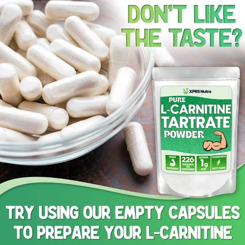 Miniatura 6 de XPRS Nutra L Carnitina L Tartrato en polvo – Tartrato de carnitina L pura de primera calidad – L-Carnitina – Polvo de carnitina L a granel vegano