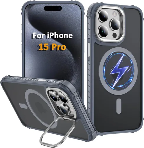 Miniatura 65 de i Phone 13 - Funda para iPhone 14, compatible con carga inalámbrica MagSafe, resistente, a prueba de golpes, soporte ajustable, color rojo mate