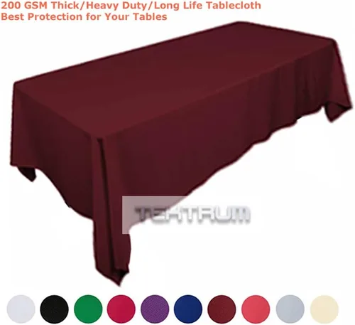 Miniatura 3 de Tektrum mantel rectangular de poliéster, 54 נ84 pulgadas. Tela gruesa, resistente y duradera