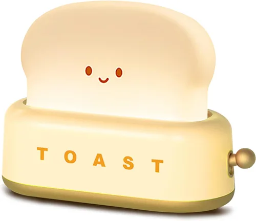 Miniatura 9 de QANYI Lámpara Reloj Temporizador Pequeña Tostadora, Linda Luz Nocturna con Herramienta de Gestión del Tiempo y Reloj de Mesa con Alarma