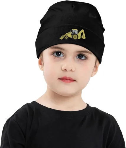 Miniatura 9 de Gorros de punto para niños pequeños y cálidos de punto con retroexcavadora de construcción