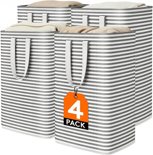 Miniatura 23 de Lifewit Cesta de Ropa Sucia Grande Plegable, Cesta de Ropa Independiente Impermeable con Almacenamiento y Asas de Fácil Transporte para Ropa en Azul