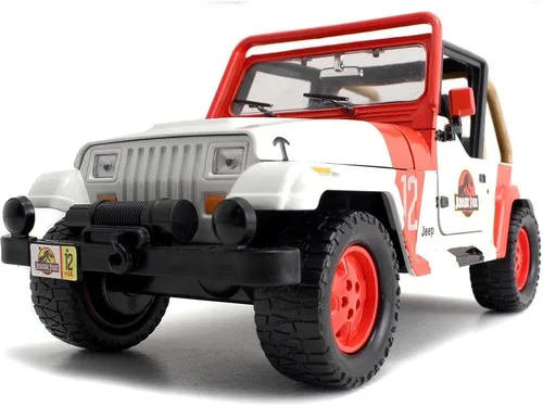 Miniatura 7 de Jada Jurassic World 1:24 1992 Jeep Wrangler Jurassic World - Auto fundido a presión, juguetes para niños y adultos