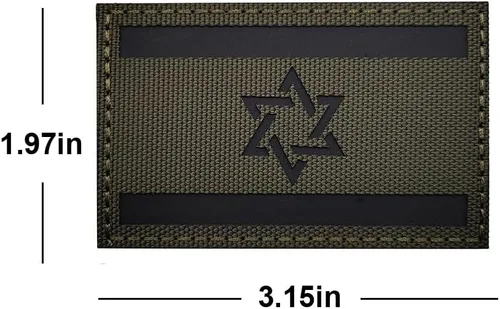 Miniatura 2 de Parche reflectante de bandera de Israel táctico israelí IL militar IR moral, parches de bucle para coser insignias, apliques de hombro para ropa