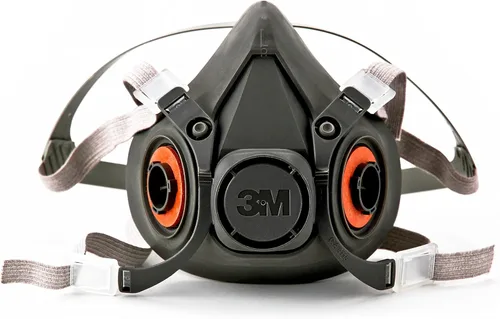 3M Respirador reutilizable de media cara 6300, gases, vapores, polvo, pintura, limpieza, molienda, aserrado, lijado, soldadura, grande