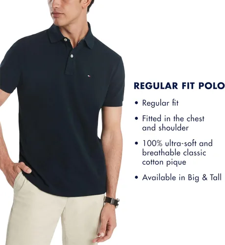 Miniatura 88 de Tommy Hilfiger Polo de piqué de algodón de manga corta para hombre en ajuste regular
