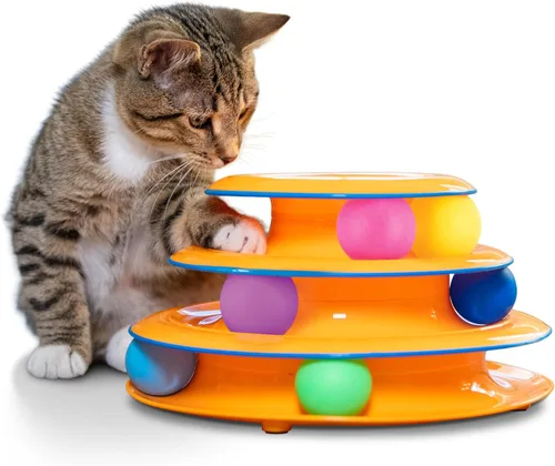 Miniatura 13 de Petstages - Juguete interactivo para gatos Chase Meowtain de 4 niveles