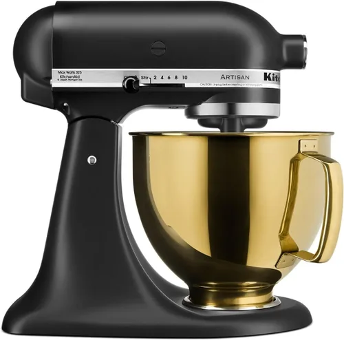 Miniatura 2 de KitchenAid KSM5SSBRG - Batidora de pie de 5 cuartos de galón de acero inoxidable con cabezal inclinable de 4.5 o 5 Q, oro radiante
