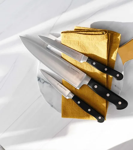 Miniatura 9 de DURA LIVING Juego de cuchillos de chef, juego de cuchillos de 4 piezas, acero inoxidable de alto carbono forjado superior, ultra afilado, 8 Negro