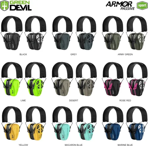 Miniatura 6 de GREEN DEVIL Reducción de ruido Protección auditiva Orejeras de seguridad pasiva Auriculares delgados para disparar rango de pistola