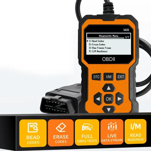 Miniatura 2 de Escáner OBD2 profesional V410 y herramienta de diagnóstico de coche - Lector de código automático para todos los vehículos, lector de códigos