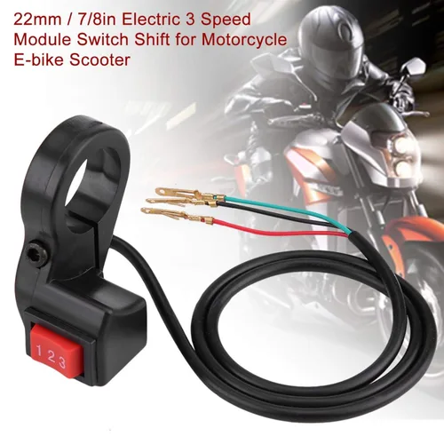Miniatura 2 de Interruptor de 3 velocidades para Ebike-Interruptor de acelerador de 3 velocidades - Interruptor de manillar de 0.866 in 7/8 pulgadas manillar