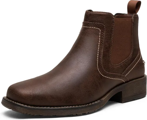 Miniatura 7 de Jousen Chelsea - Botas de vestir para hombre, con punta cuadrada, estilo casual, sin cordones