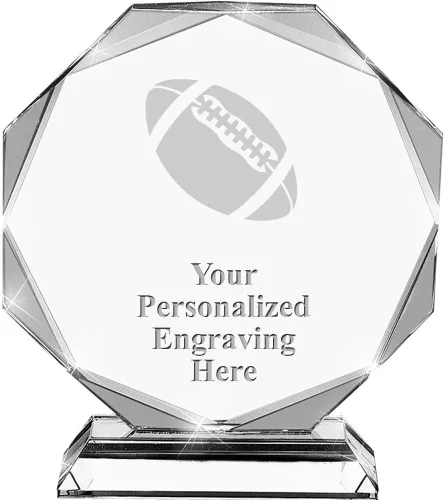 Miniatura 11 de Premio de cristal personalizado de 6.75 pulgadas con grabado - Premios de trofeos personalizados