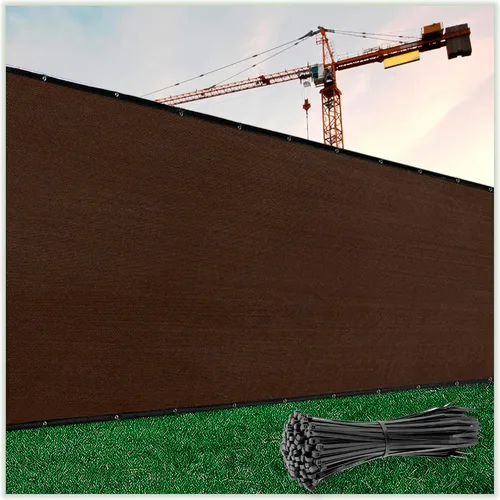 ColourTree Pantalla de Cerca de Privacidad de Tamaño Personalizado Marrón 8' x 1' - Grado Comercial 170 GSM - Trabajo Pesado - Garantía de 3 Años -