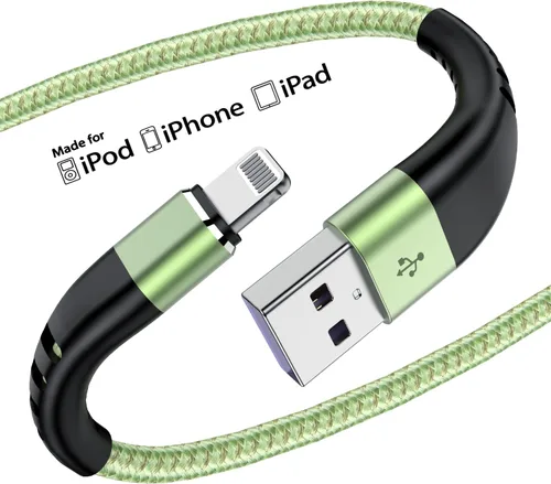 Miniatura 11 de Essri 3 cables de carga cortos de 1 pie para iPhone, con certificación MFi, cables Lightning fuertes de nailon trenzado, carga rápida USB para Azul