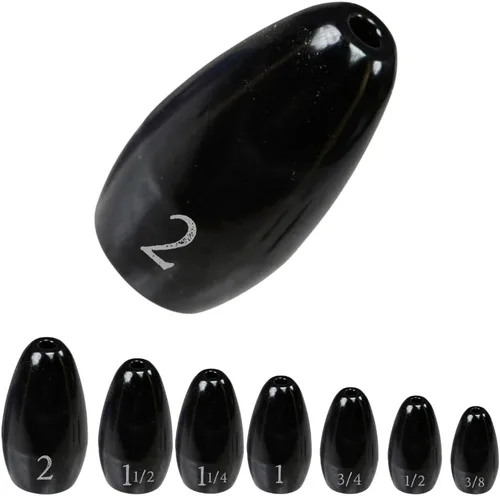 Reaction Tackle Pesas de Tungsteno para Voltear para Pesca de Lobina - Plomos para Perforar Cobertura Pesada - Agua Dulce y Salada - Usadas para