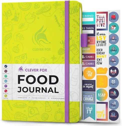 Miniatura 17 de Clever Fox Diario de Alimentos de Bolsillo - Diario Diario de Alimentos, Planificador de Comidas para Rastrear Calorías y Nutrientes, Cuaderno