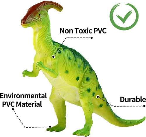 Miniatura 3 de Yeonha Toys, Playset Jumbo Dinosaur de juguete, figura de dinosaurio 7 pulgadas (12 unidades), Material Seguro, Dinosaurio realista variado, Juego