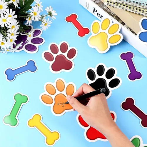 Miniatura 4 de Epakh 72 piezas de recortes de huellas de hueso de perro, recortes de huesos de hueso, mini acentos, suministros de fiesta para actividades