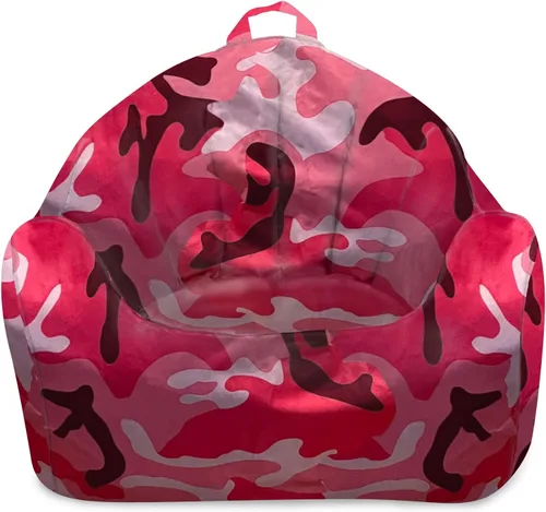 Miniatura 56 de Posh Beanbags - Sillón puff grande, 38 pulgadas, color azul rey sólido Nylon suave - Azul real
