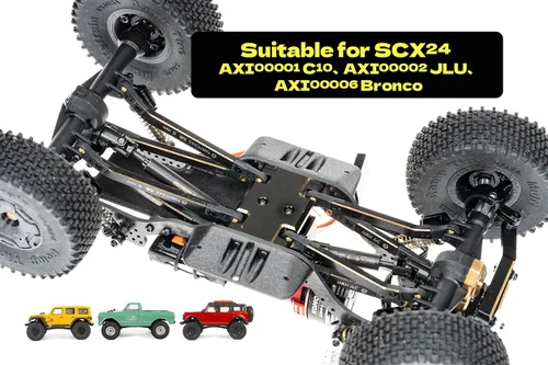 Miniatura 4 de Juego de 4 eslabones de alta liquidación para SCX24 C10, juego de eslabones de latón, piezas mejoradas para SCX24 Bronco, C10, Wrangler JLU, Axial
