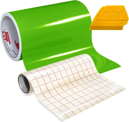Miniatura 26 de ORACAL 651 Vinilo adhesivo de alto brillo para manualidades, rollo de 15 x 1 pie con rollo de papel de transferencia de 12 x 24 pulgadas y escobilla