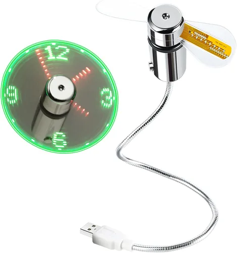 Miniatura 2 de Ventilador de reloj LED USB con función de visualización en tiempo real, rellenos de calcetines para hombres, accesorios de Navidad, regalos del día