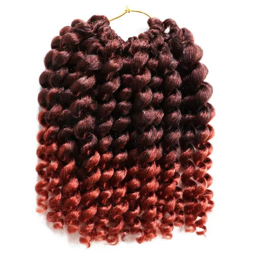 Miniatura 30 de Cabello de ganchillo Jamaicano Bounce, paquete de 4 paquetes de 6 pulgadas, varita de pelo rizado de ganchillo para mujeres negras