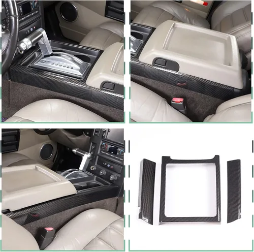 Miniatura 3 de PIUGILH Kit de Acabado de Decoración Interior de 24 Piezas Juego Completo para Hummer H2 2003-2007, Pegatina del Panel de Navegación del Tablero