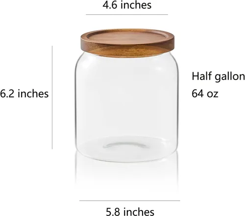 Miniatura 2 de Sweejar Tarros de vidrio para organización de la lavandería, contenedor de cápsulas de lavandería de medio galón, tarros de almacenamiento