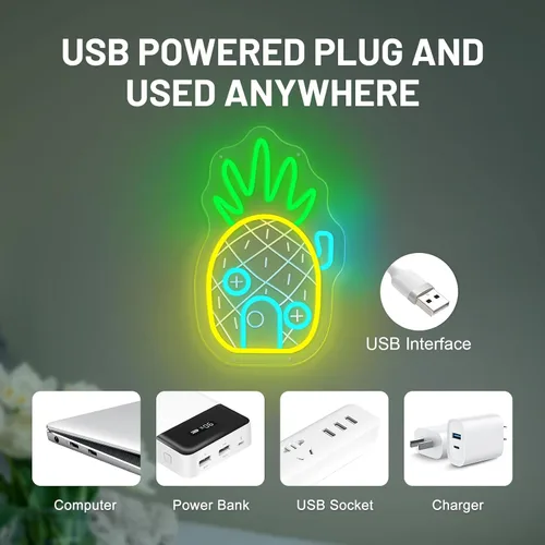 Miniatura 55 de Letrero de neón de baloncesto, 9.84 x 9.84 pulgadas, luz de neón LED de baloncesto, alimentado por USB con interruptor regulable, letrero LED
