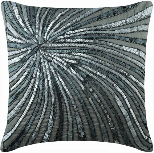 The HomeCentric Funda de almohada decorativa, fundas de almohada decorativas de color gris de 16 x 16 pulgadas, almohadas de seda para sofá, fundas